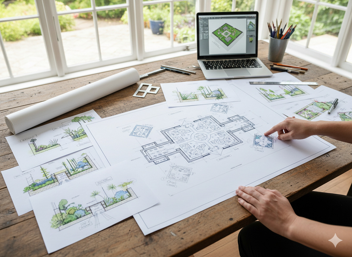 Detailed garden design plans